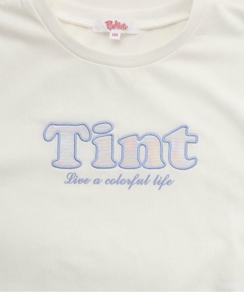 PINK-latte / ピンク ラテ Tシャツ | 【接触冷感】サイドドロストアップリケ半袖T | 詳細3