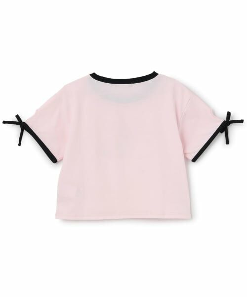 PINK-latte / ピンク ラテ Tシャツ | 【接触冷感】ラメクリアワッペン半袖リボンT | 詳細1