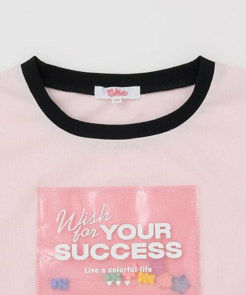 PINK-latte / ピンク ラテ Tシャツ | 【接触冷感】ラメクリアワッペン半袖リボンT | 詳細14