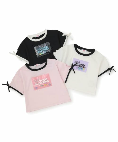PINK-latte / ピンク ラテ Tシャツ | 【接触冷感】ラメクリアワッペン半袖リボンT | 詳細20