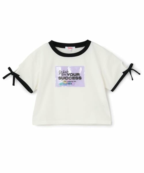 PINK-latte / ピンク ラテ Tシャツ | 【接触冷感】ラメクリアワッペン半袖リボンT | 詳細22