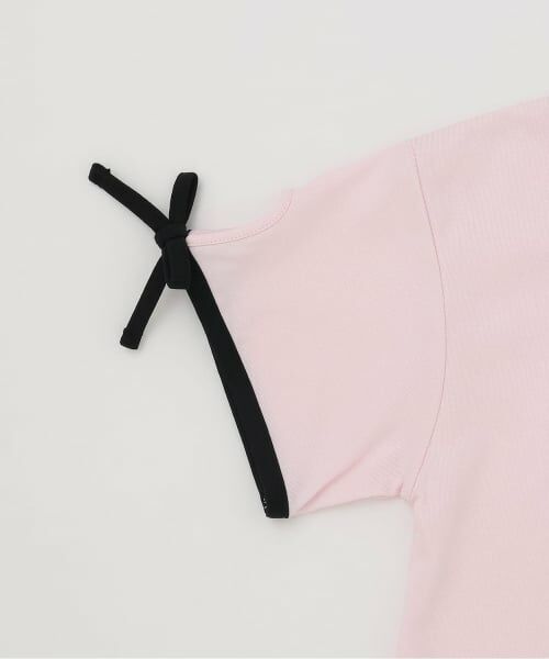 PINK-latte / ピンク ラテ Tシャツ | 【接触冷感】ラメクリアワッペン半袖リボンT | 詳細4