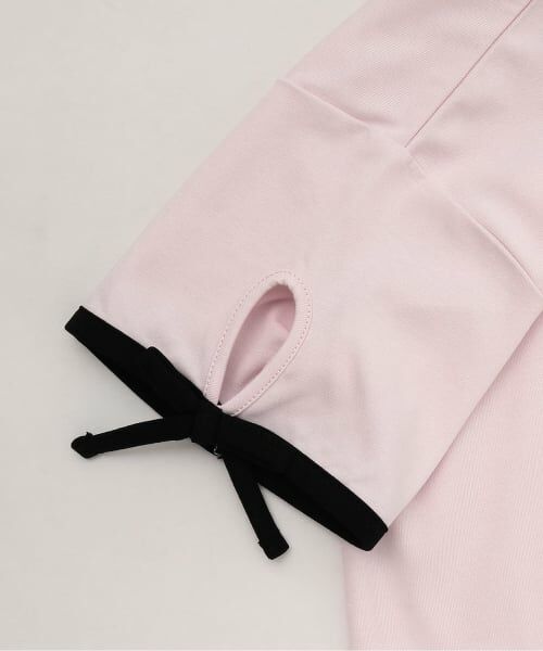 PINK-latte / ピンク ラテ Tシャツ | 【接触冷感】ラメクリアワッペン半袖リボンT | 詳細5