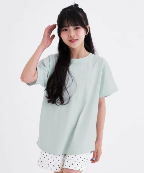 PINK-latte / ピンク ラテ Tシャツ | 【接触冷感】袖メッシュ切替チュニック半袖T | 詳細11