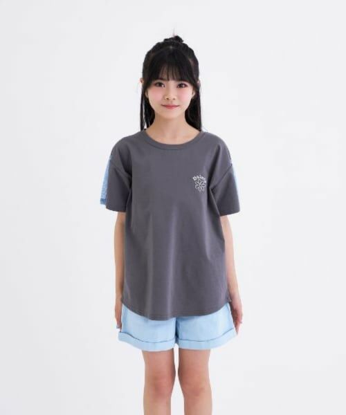 PINK-latte / ピンク ラテ Tシャツ | 【接触冷感】袖メッシュ切替チュニック半袖T | 詳細13