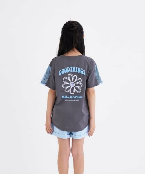 PINK-latte / ピンク ラテ Tシャツ | 【接触冷感】袖メッシュ切替チュニック半袖T | 詳細15