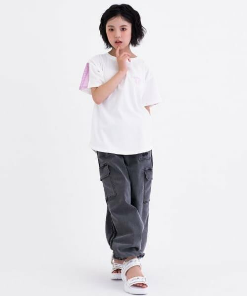 PINK-latte / ピンク ラテ Tシャツ | 【接触冷感】袖メッシュ切替チュニック半袖T | 詳細8