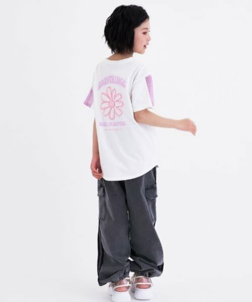 PINK-latte / ピンク ラテ Tシャツ | 【接触冷感】袖メッシュ切替チュニック半袖T | 詳細9