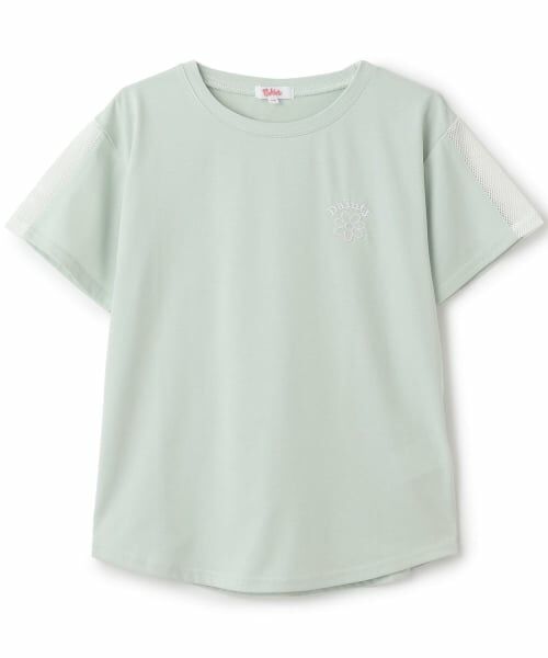 PINK-latte / ピンク ラテ Tシャツ | 【接触冷感】袖メッシュ切替チュニック半袖T(ミント)