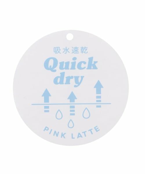PINK-latte / ピンク ラテ Tシャツ | 【吸水速乾】チェックハートアップリケ半袖T | 詳細7