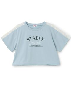 PINK-latte / ピンク ラテ Tシャツ | 【吸水速乾】肩レース切替半袖T