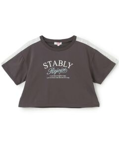 PINK-latte / ピンク ラテ Tシャツ | 【吸水速乾】肩レース切替半袖T