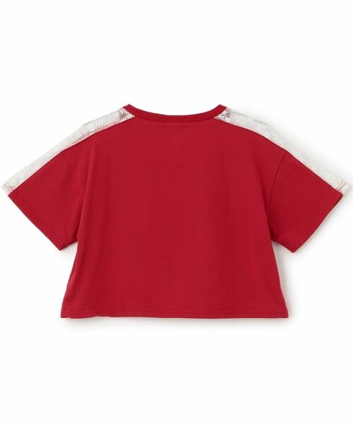 PINK-latte / ピンク ラテ Tシャツ | 【吸水速乾】肩レース切替半袖T | 詳細1