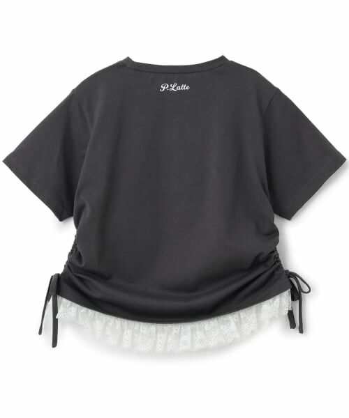 PINK-latte / ピンク ラテ Tシャツ | 【おしゃれキャット】【綿100%】裾レース半袖トップス | 詳細10