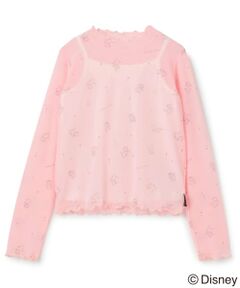 PINK-latte / ピンク ラテ Tシャツ | 【おしゃれキャット】シアー総柄トップス＋キャミセット