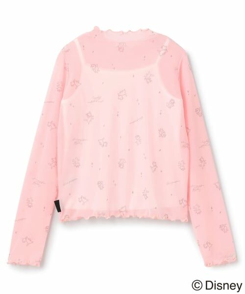 PINK-latte / ピンク ラテ Tシャツ | 【おしゃれキャット】シアー総柄トップス＋キャミセット | 詳細1