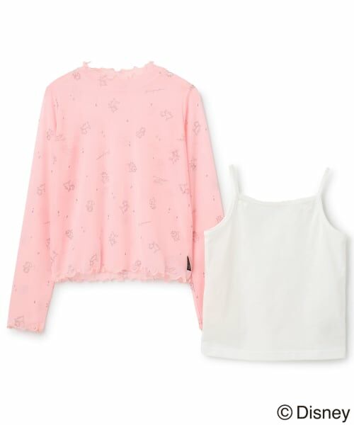 PINK-latte / ピンク ラテ Tシャツ | 【おしゃれキャット】シアー総柄トップス＋キャミセット | 詳細2