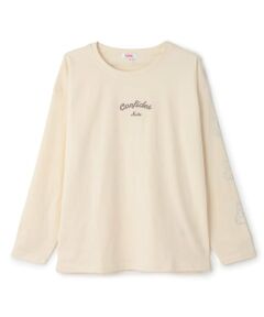 PINK-latte / ピンク ラテ Tシャツ | 【綿100%】袖くまちゃんロンT