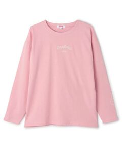 PINK-latte / ピンク ラテ Tシャツ | 【綿100%】袖くまちゃんロンT