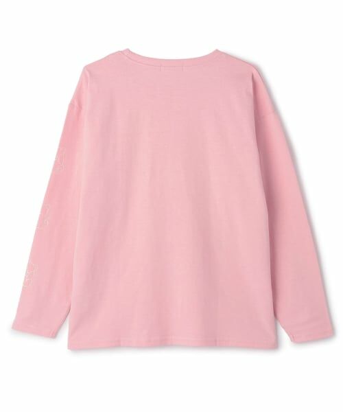 PINK-latte / ピンク ラテ Tシャツ | 【綿100%】袖くまちゃんロンT | 詳細1