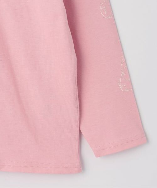 PINK-latte / ピンク ラテ Tシャツ | 【綿100%】袖くまちゃんロンT | 詳細6