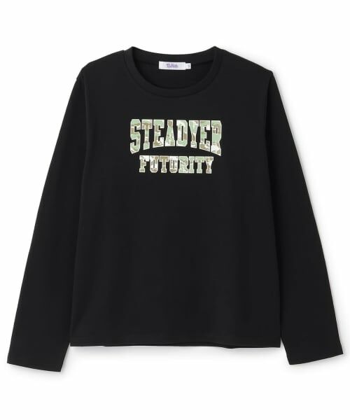 PINK-latte / ピンク ラテ Tシャツ | 【別注】カレッジロンT(黒)