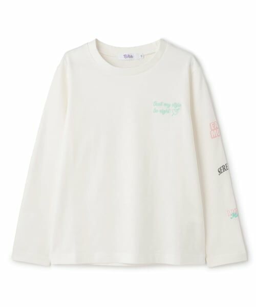 PINK-latte / ピンク ラテ Tシャツ | 【別注】袖プリントロンT(オフ ホワイト)