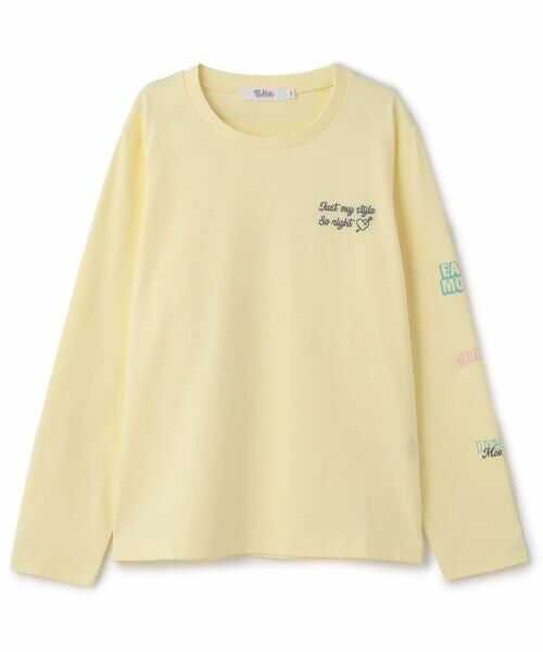 PINK-latte / ピンク ラテ Tシャツ | 【別注】袖プリントロンT(黄)