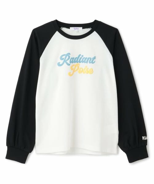 PINK-latte / ピンク ラテ Tシャツ | 【別注】リブつき発泡ラグランロンT(黒)