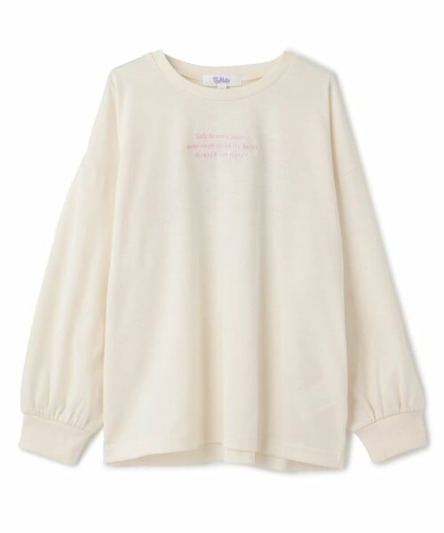 PINK-latte / ピンク ラテ Tシャツ | 【別注】リブつきバックプリントビッグロンT(アイボリー)