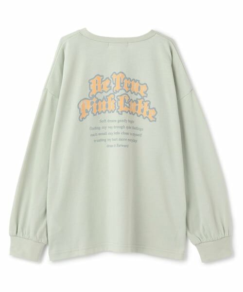 PINK-latte / ピンク ラテ Tシャツ | 【別注】リブつきバックプリントビッグロンT | 詳細1