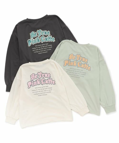 PINK-latte / ピンク ラテ Tシャツ | 【別注】リブつきバックプリントビッグロンT | 詳細5