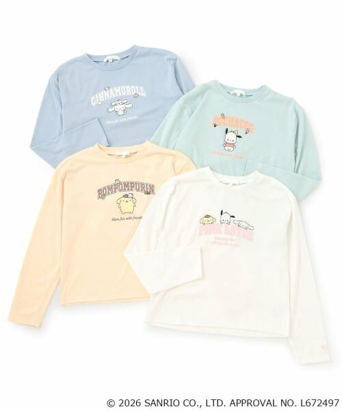 PINK-latte / ピンク ラテ Tシャツ | 【サンリオキャラクターズ】アソートカレッジロンT | 詳細3