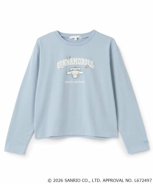 PINK-latte / ピンク ラテ Tシャツ | 【サンリオキャラクターズ】アソートカレッジロンT(サックス)