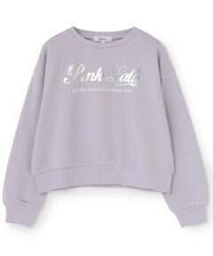 PINK-latte / ピンク ラテ スウェット | 【別注】【綿100%】箔プリント短丈裏毛トレーナー