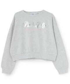 PINK-latte / ピンク ラテ スウェット | 【別注】【綿100%】箔プリント短丈裏毛トレーナー
