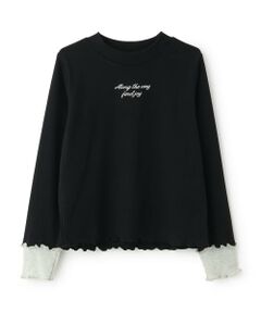 PINK-latte / ピンク ラテ Tシャツ | 袖配色メローテレコロンT