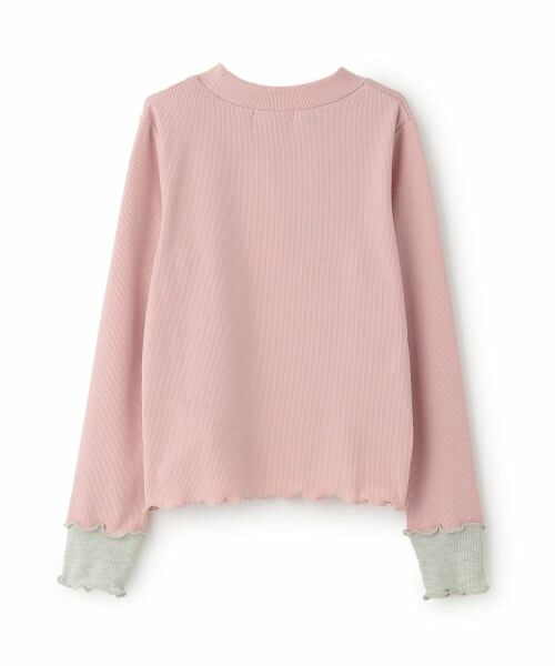 PINK-latte / ピンク ラテ Tシャツ | 袖配色メローテレコロンT | 詳細1