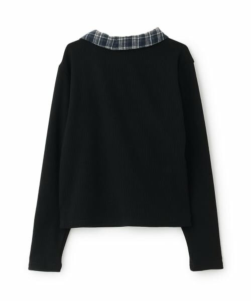 PINK-latte / ピンク ラテ Tシャツ | チェックシャツレイヤードテレコロンT | 詳細1