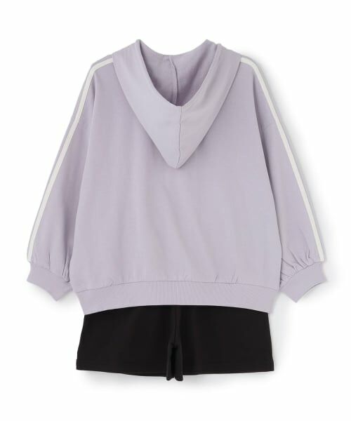 PINK-latte / ピンク ラテ その他トップス | 【綿100%・3way】裏毛カレッジパーカー＋ショーパンセット | 詳細1
