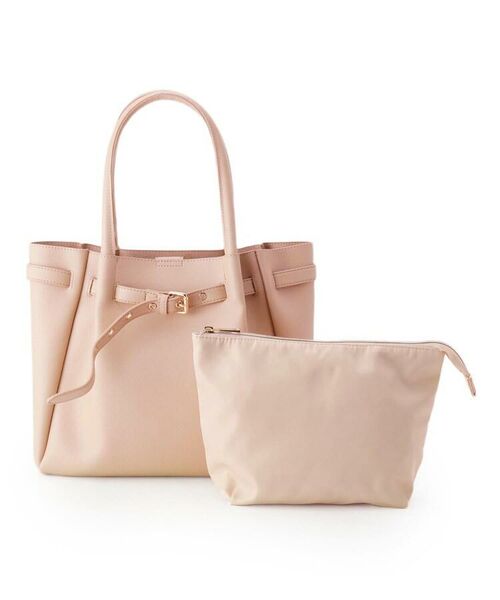 セール ベルト飾りポーチ付a4トートバッグ トートバッグ Pink Adobe ピンクアドベ ファッション通販 タカシマヤファッションスクエア