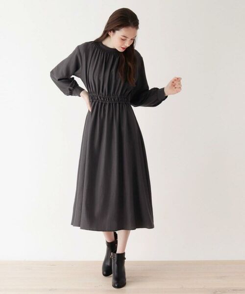 セール Web限定llサイズあり スタンドカラー サテンワンピース ミニ丈 ひざ丈ワンピース Pink Adobe ピンクアドベ ファッション通販 タカシマヤファッションスクエア