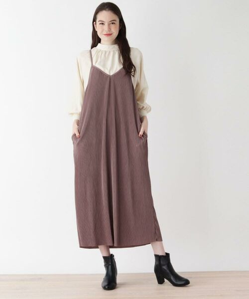 セール Web限定llサイズあり プリーツキャミワンピース ミニ丈 ひざ丈ワンピース Pink Adobe ピンクアドベ ファッション通販 タカシマヤファッションスクエア