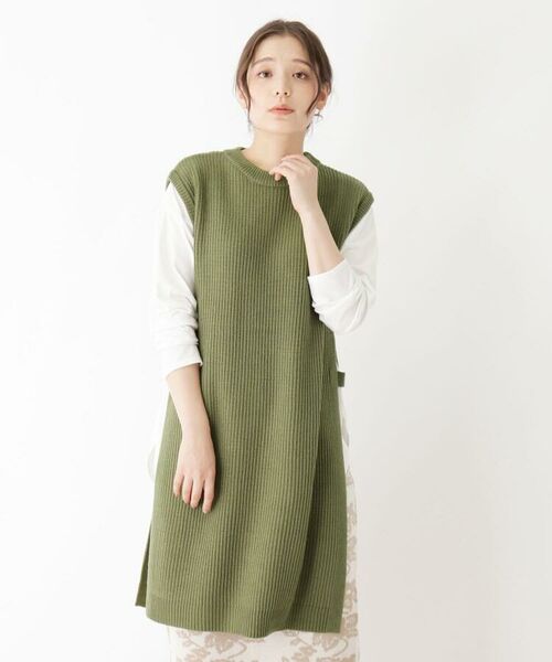 セール Web限定llサイズあり ロングニットベスト ベスト Pink Adobe ピンクアドベ ファッション通販 タカシマヤファッションスクエア