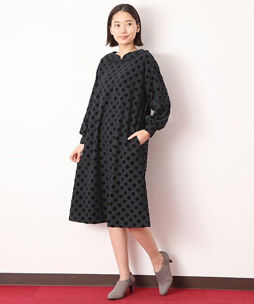 セール フラッフィードットベロアワンピース ロング マキシ丈ワンピース Pink House ピンクハウス ファッション通販 タカシマヤファッションスクエア