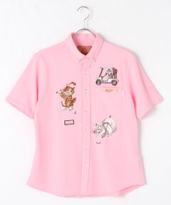 PINK HOUSE ピンクハウス パッチワークうさぎ柄シャツ ブラウス *+