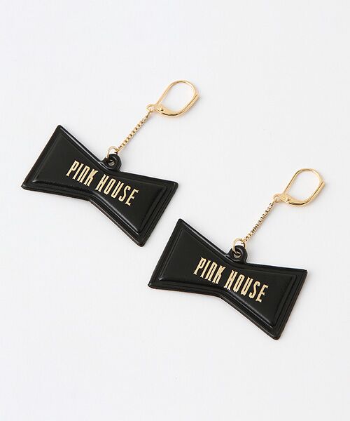 PINK HOUSE / ピンクハウス ピアス・イヤリング | 【アウトレット】PINKHOUSE BROCANTE リボンモチーフピアス（クロ）