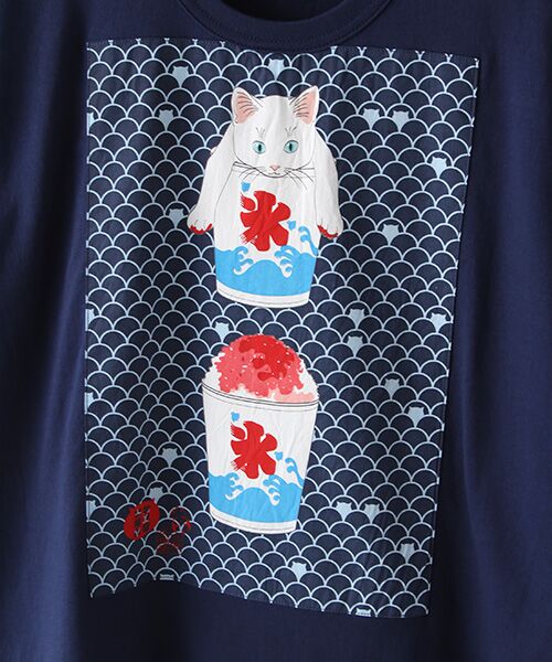 PINK HOUSE / ピンクハウス Tシャツ | 【アウトレット】かき氷と猫プリントＴシャツ | 詳細7