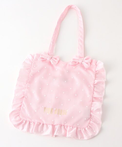 セール アウトレット オンライン先行 ドット刺繍チュールリボンフリルバッグ トートバッグ Pink House ピンクハウス ファッション通販 タカシマヤファッションスクエア