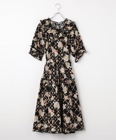 極美品*ピンクハウス ワンピース 花籠 ロング リボン シアー 大きいサイズ PINK HOUSE / ピンクハウス ワンピース | ファッション通販